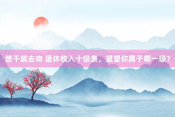 想干就去吻 退休收入十级表，望望你属于哪一级？