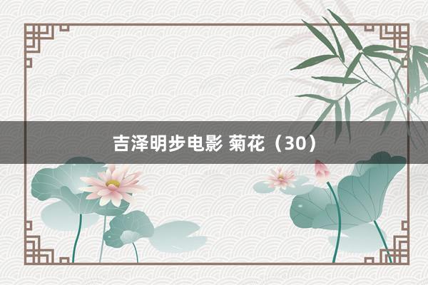 吉泽明步电影 菊花（30）