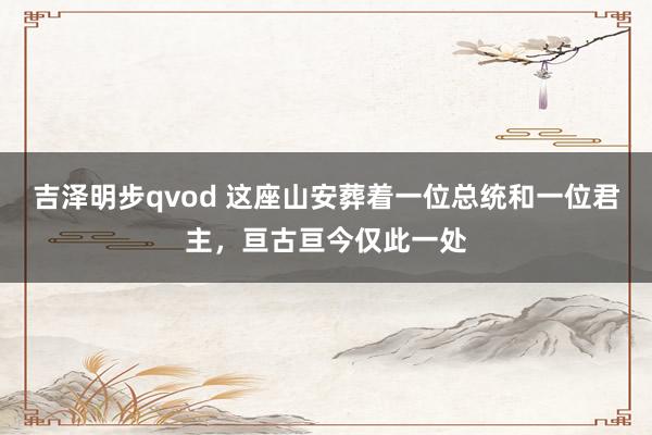 吉泽明步qvod 这座山安葬着一位总统和一位君主，亘古亘今仅此一处